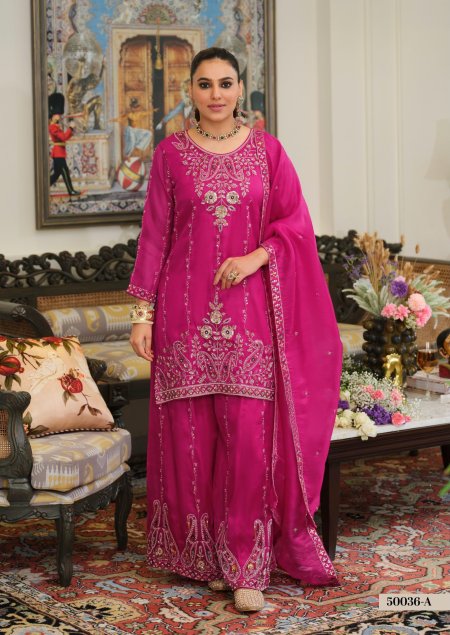 D 50036 A and B By Zaveri Simar Silk Readymade Suits